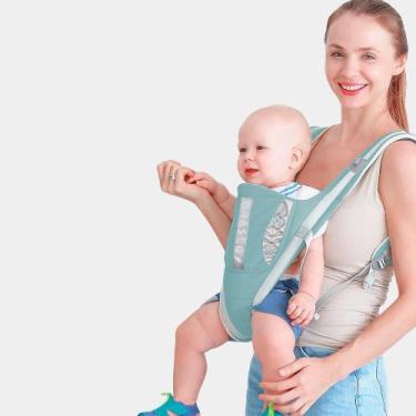 Imagem de Canguru Ergonômico Luxo Para Bebê Suporta até 20kg C/ Apoio de Cabeça 