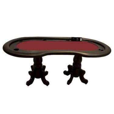 Imagem de Mesa De Poker Linha Torres com Borda Estofada e Porta Copos - 2,0x1,0m