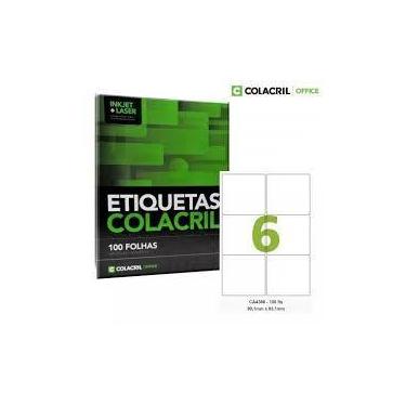 Imagem de Etiqueta Colacril CA 4366  6 por folha 99,1x93,mm 100 folhas