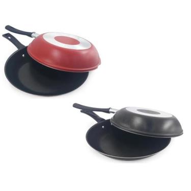 Imagem de Kit 2 Panelas Omeleteira Dona Chefa Antiaderente Feita em Alumínio Ref