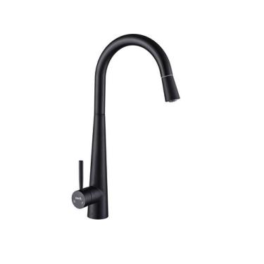 Imagem de Torneira Monocomando Cozinha Gourmet Preto Fosco Ducha Extensível - GR