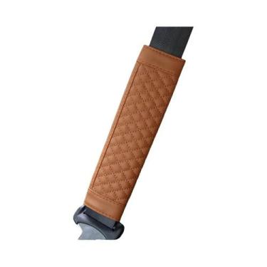 Imagem de Almofada De Cinto De Segurança De Couro PU Confortável Protetor De Omb