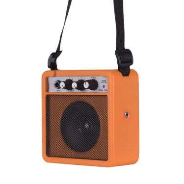 Imagem de Ymiko 5W Mini Guitarra Amplificador Portátil Compacto Guitar Amp Speaker Com Volume Ajuste do Tom Overdrive Função 635mm 35mm Entradas para Guitarra Acústica Elétrica Prática Início (3)