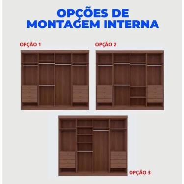 Imagem de Guarda Roupa Daymond 8 Portas 8 Gavetas 100%MDF D Doro - D Doro Móveis