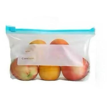 Imagem de Saco Ziplock Hermetico para Alimentos, Saquinho Ziplock com Fecho Duplo ou Ziper Slider para Armazenamento, Saco Zip Lock para Congelar Alimentos(KIT 15PCS 15X23CM)