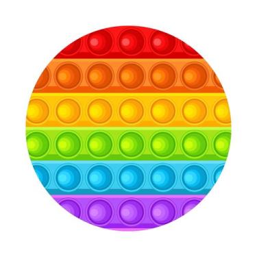 Imagem de Painel De Tecido Redondo Pop It Brinquedo Arco Iris 170cm - Veste Mais