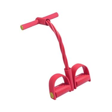 Imagem de kowaku Faixa de resistência de pedal, corda de tensão multifuncional, cordas elásticas de puxar, faixas de exercícios, equipamentos de fitness para academia, Vermelho