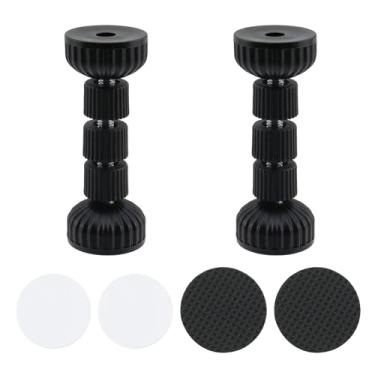 Imagem de Geesatis 2 conjuntos de ferramentas antivibração de moldura de cama rosqueada ajustável, rolhas de cabeceira com almofadas e parafusos de móveis, rolhas de cama para parede e sofá, molduras de cama e