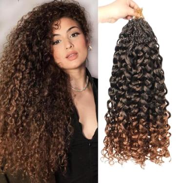 Imagem de Datanala GoGo Curl Crochê Hairv 45,7 cm Pré-enrolado Onda de Água Crochê 8 Pacotes Extensões Sintéticas para Mulheres (45,7 cm/T30)