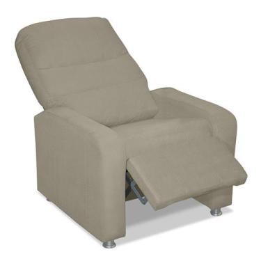 Imagem de Poltrona Decorativa Do Papai Reclinável Confortável Suede - LM Decor -