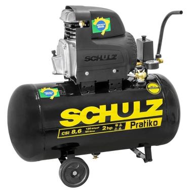 Imagem de Compressor De Ar Pratiko50L 8,6 Pés 2Cv Com Rodas Schulz