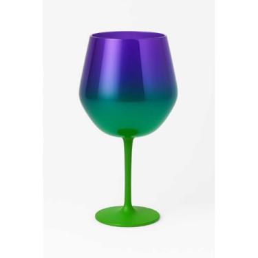 Imagem de Taça térmica copo em aço inoxidável 2 em 1 para Gin Drinks Vinho Espumante Prismática(Verde e Roxo)