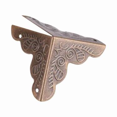 Imagem de Xixian 12pcs Bronze, Protetor de Canto de Madeira de Madeira Prateada, Protetor Decorativo para Mesa, Mesa, Caixa de jóias, Proteger, Decore Com Design de ângulo Especial, Aparência de (Bronze