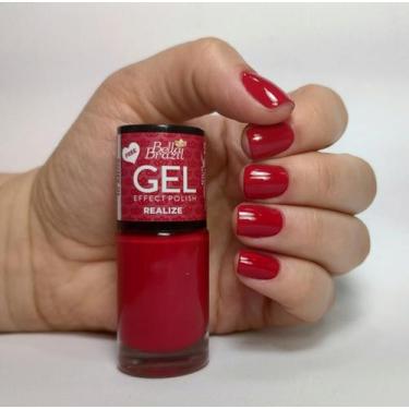 Imagem de Esmalte Efeito Gel Realize Bella Brazil 9ml  Brilho e Longa Duração