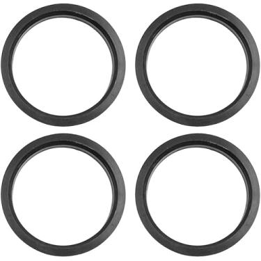 Imagem de Edinstry 4 peças de anéis centralizados de cubo de carro de plástico preto centro de furo de roda 73,1 a 63,4 mm