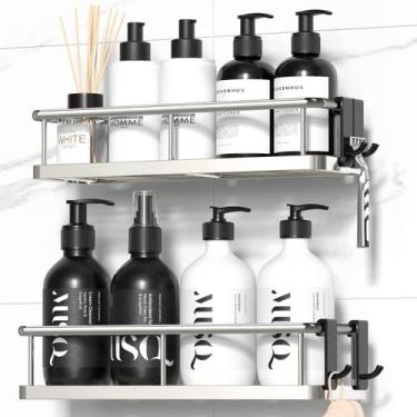 Imagem de Adesivo Shower Caddy YASONIC montado na parede, pacote com 2 unidades 