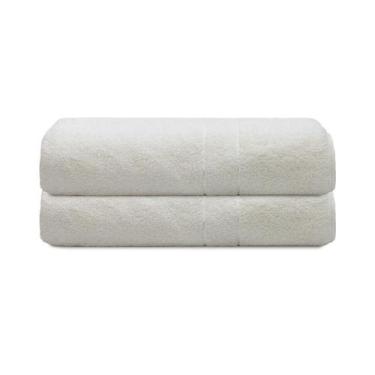 Imagem de Kit 2 Toalhas De Rosto Galaxy Camesa 45X80cm Algodão 400g/m², Branco