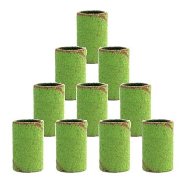 Imagem de Kit 10 Tubo De Lixa 1/4 Grão 240 Verde Limão Micro Retífica