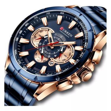 Imagem de Relógio Masculino Curren 8363 Azul Aço