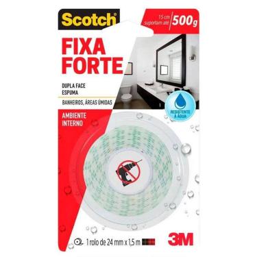 Imagem de Fita dupla face espuma banheiro 24mmx1,5m - 3M