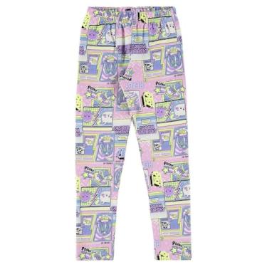 Imagem de Calça Legging Estampada Infantil Quimby, Rosa claro, 4