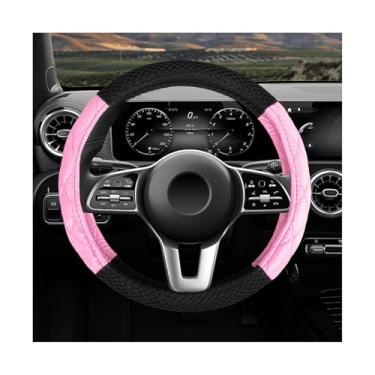 Imagem de MTRPS Capa de volante, protetor de roda de carro de couro antiderrapante com aderência confortável, capa de seda gelada respirável para quatro estações, ajuste universal para volantes de 35,5 cm 1/5.1