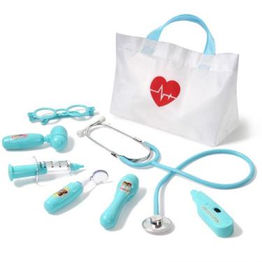 Imagem de Kit médico Phobby Kids com bolsa de armazenamento médico e estetoscópi