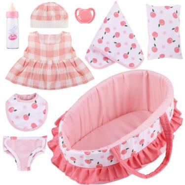 Imagem de Porta-berços Baby Doll GAGAKU para bonecas de 30 cm com acc