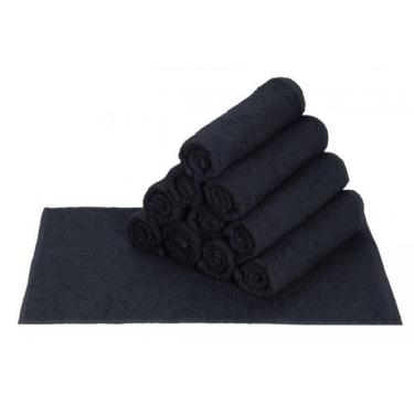 Imagem de Toalha De Manicure E Pedicure 28x45cm Salão Beleza P/unha - Preto Preto