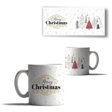 Imagem de Caneca Porcelana Feliz Natal Cenário Neve Papai Noel Mensage - Enjoy S
