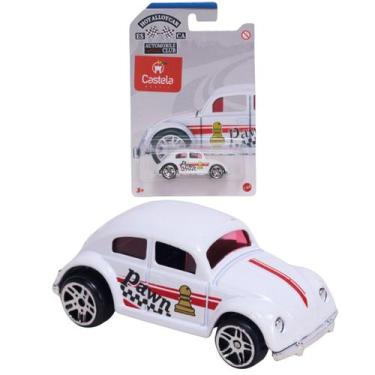 Imagem de Miniatura Volks Fusca Branco Escala 1:64 Metal - Castela
