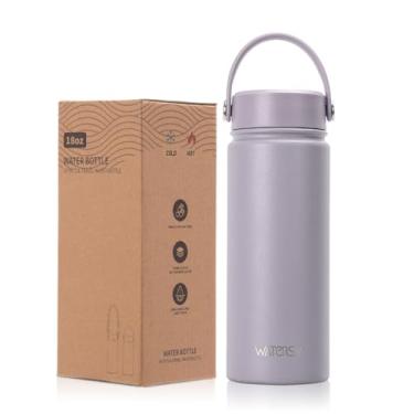 Imagem de Garrafa TéRmica de Grande Capacidade 532 ML Garrafa Isolada Garrafa Espaçosa Dupla Utilização Quente/Fria Capacidade Generosa Isolamento(532ml/Tampa da mão,roxo)