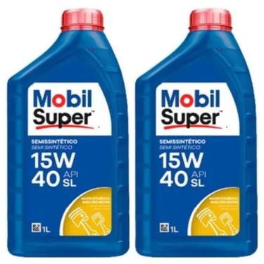 Imagem de Kit 2 unidades Oleo 15w40 SL Semisintetico Mobil 1 Litro