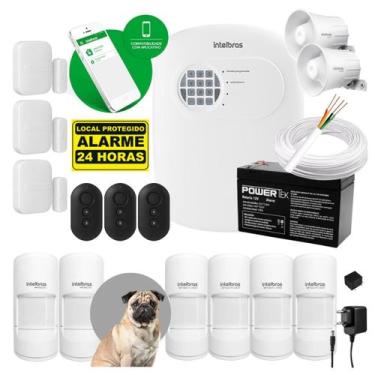 Imagem de Kit Alarme 6 Sensores Infra Pet E 3 Magnéticos Sf Intelbras