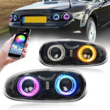 Imagem de Archaic Conjunto de luz traseira de LED colorido para MAZDA MX-5 MIATA 2009-2015, lâmpada traseira de sequência de partida para 2º MX5, conjuntos de lâmpada traseira para NC1/NC2/NC3, Plug & Play, par