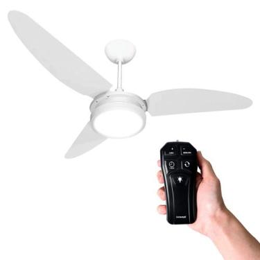 Imagem de KIT Ventilador De Teto com Led 6500k Pás de Policarbonato Resistente a