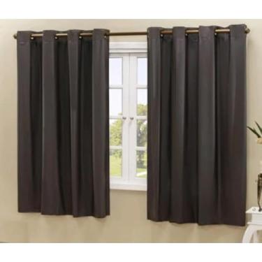 Imagem de Cortina Blackout PVC 2,20 M X 1,30 M Corta a Luz Sala Quarto Cozinha (Tabaco)