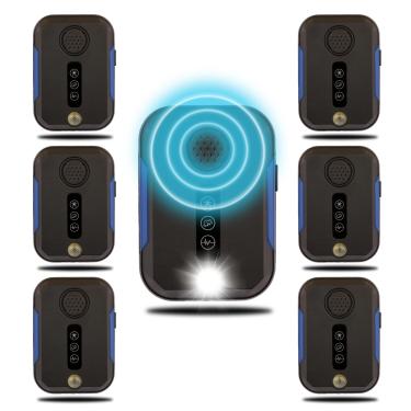 Imagem de Repelente ultrassônico de pragas de 4 modos de frequência variável com LED piscando repelente de roedores, plugue para camundongos, ratos, baratas, aranhas, mosquitos, controle interno de insetos para