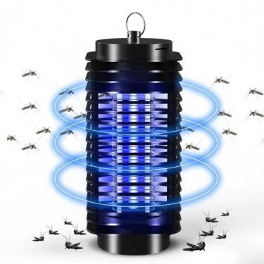 Imagem de Genérico Armadilha Elétrica para Mosquitos e Insetos, Verde e Preto, Luz LED UV com Choque Elétrico, Bateria Recarregável, Plástico, 48cm, Bivolt