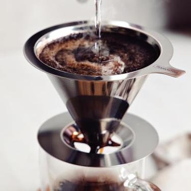 Imagem de Coador de Café em Aço Inox, Filtro Permanente Sem necessidade de Papel, Tamanho 102, Malha Fina, 20x20x20cm, 300g, Para Café Moagem Média