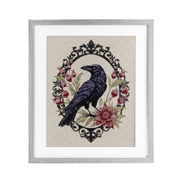 Imagem de Stupell Industries Impressão emoldurada Never More Ornate Raven Birch sob vidro, design por Radhika Modi, 53 x 43 cm