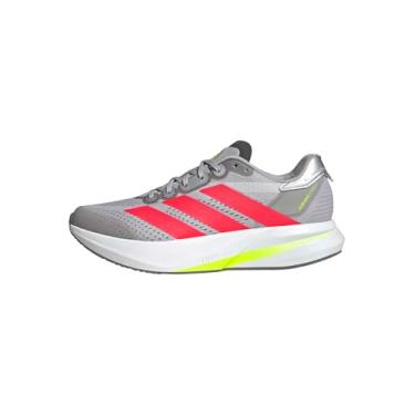 Imagem de adidas Duramo Speed 2 Tênis de corrida masculino, Cinza/vermelho lúcido/limão lúcido, 43