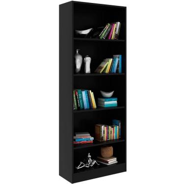 Imagem de Estante Multiuso Gamer Livreiro Office 5 Prateleiras Preto