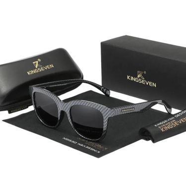 Imagem de Óculos De Sol Masculino Redondo Quadro Completo Kingseven 788 Cinza