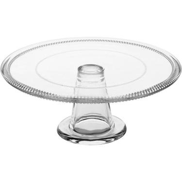 Imagem de Prato Bolo 11X28X28Cm Vidro Transp Com Pé