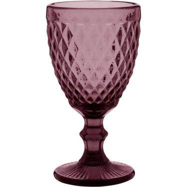 Imagem de Taça Água 17X9X9Cm 330Ml Vidro Rosa 6Pç