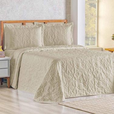 Imagem de Cobre Leito Queen Bouti Mavie Floral 180 Fios 3 Peças - Caqui