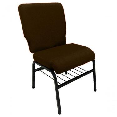Imagem de 01 Cadeira Para Igrejas C/ Porta Biblía E Porta Cálice Marrom