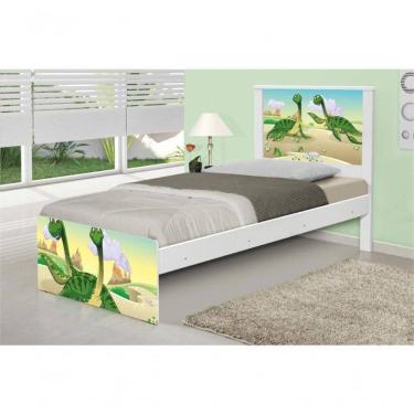Imagem de Cama Solteiro Adesivada Casal Dinossauros Com Colchão