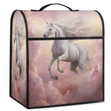 Imagem de Kitchen Aid Mixers Capa Animal Unicórnio Nuvem Rosa para Batedeira 6-8 Quartos com Bolso Zíper Auxiliar de Cozinha Capas de Armazenamento Capas de Aparelhos de Cozinha para Misturador de Máquina de